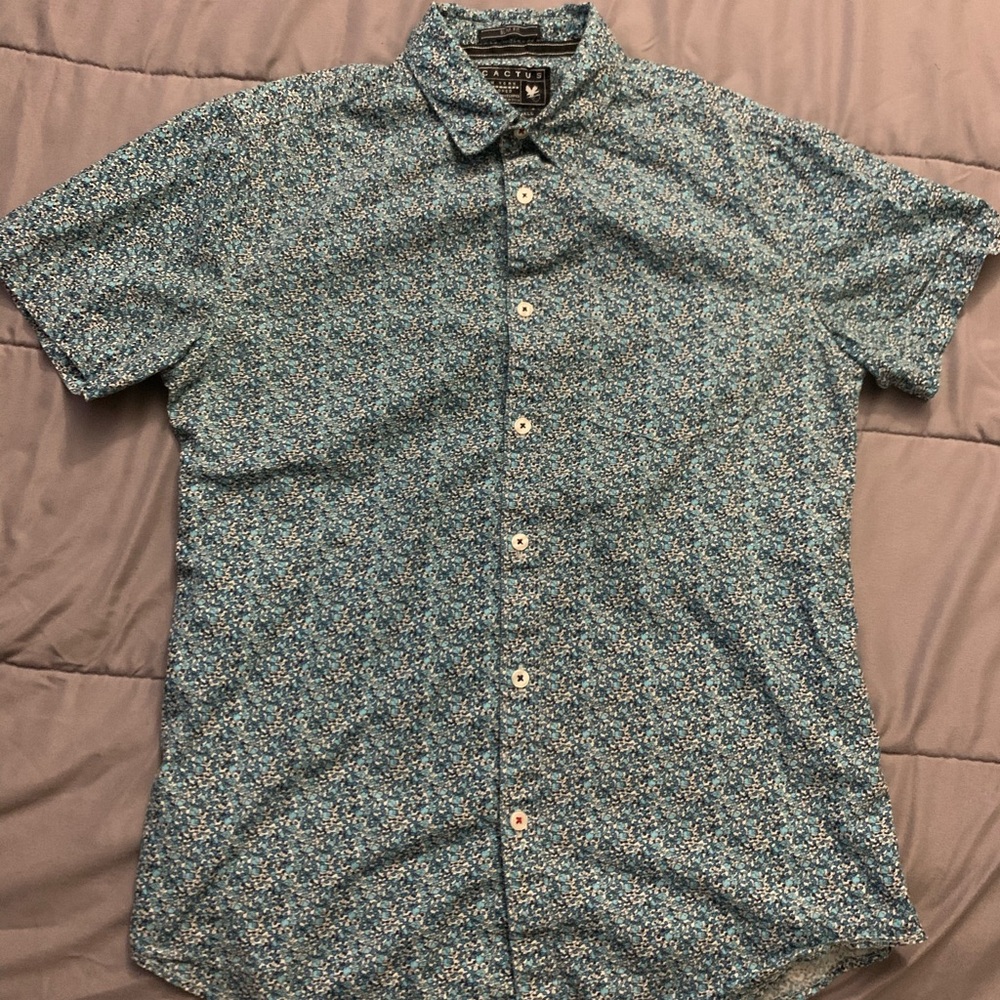 Mini Floral Short Sleeve Collared Shirt